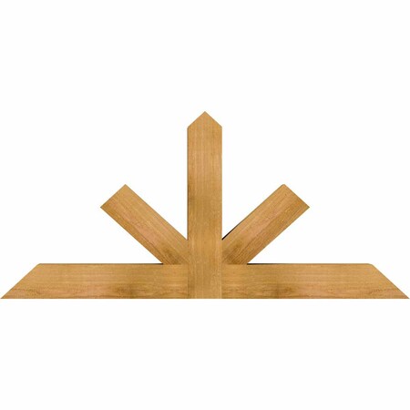 Ekena Millwork Saratoga Rough Sawn Timber Gable Bracket, Western Red Cedar, 48"W x 22"H x 4"D x 4"F, 11/12 Pitch GBW048X22X0404SAR00RWR